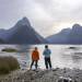 Looking down into Milford Sound and Mitre Peak from the foreshore offers a great vantage point.
