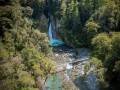 Milford Track Giant Gate Water fall birds eys view November 2021   web
